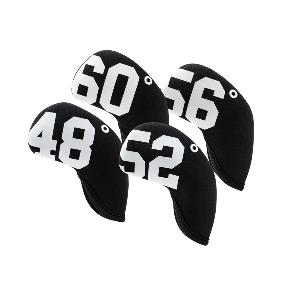 4 Piece Neoprene Golf Club Irons Head Covers