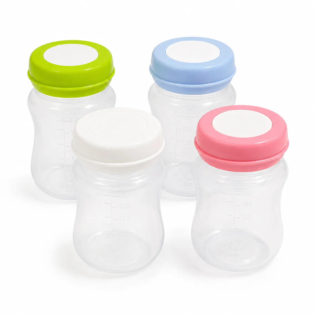 4Piece 180ml Breast Milk Storage Bottles Baby Feeding Reusable
