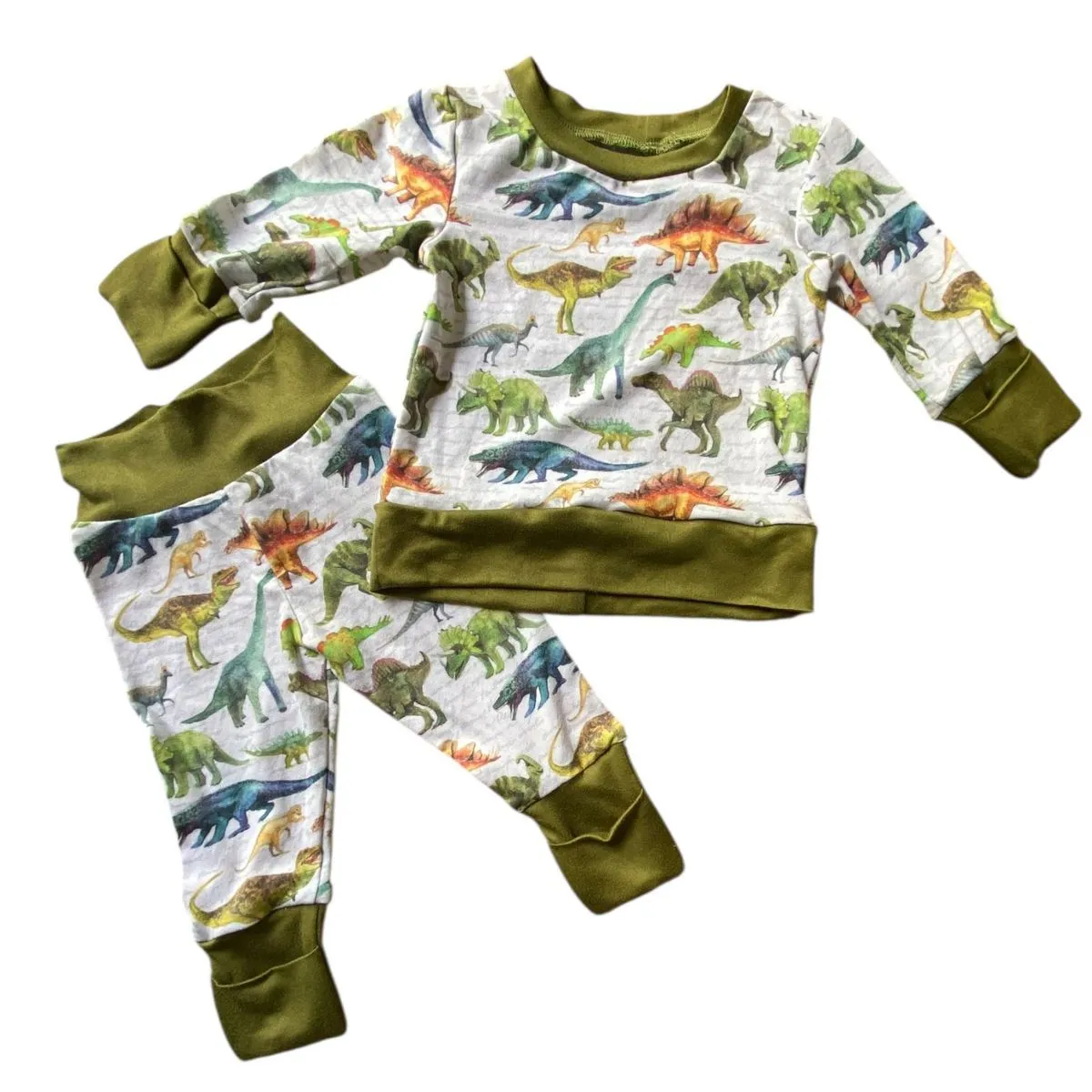 2-Piece Baby Pajama Set, Cotton Long Sleeve Top & Pants, Newborn -18 Months - Newborn