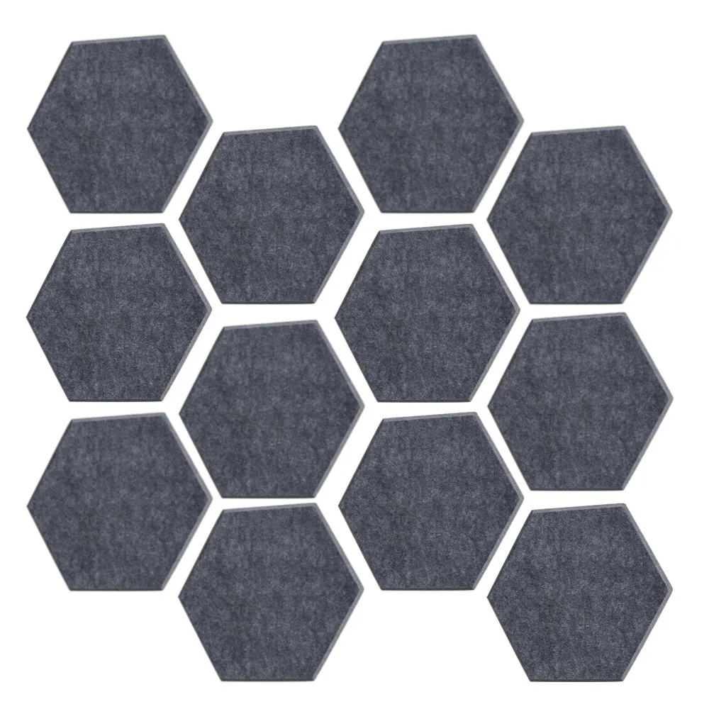 Decor DIY Self-Adhesive Sound Proof Foam Acoustic Panels (30 CM) Set Of 12 - Black