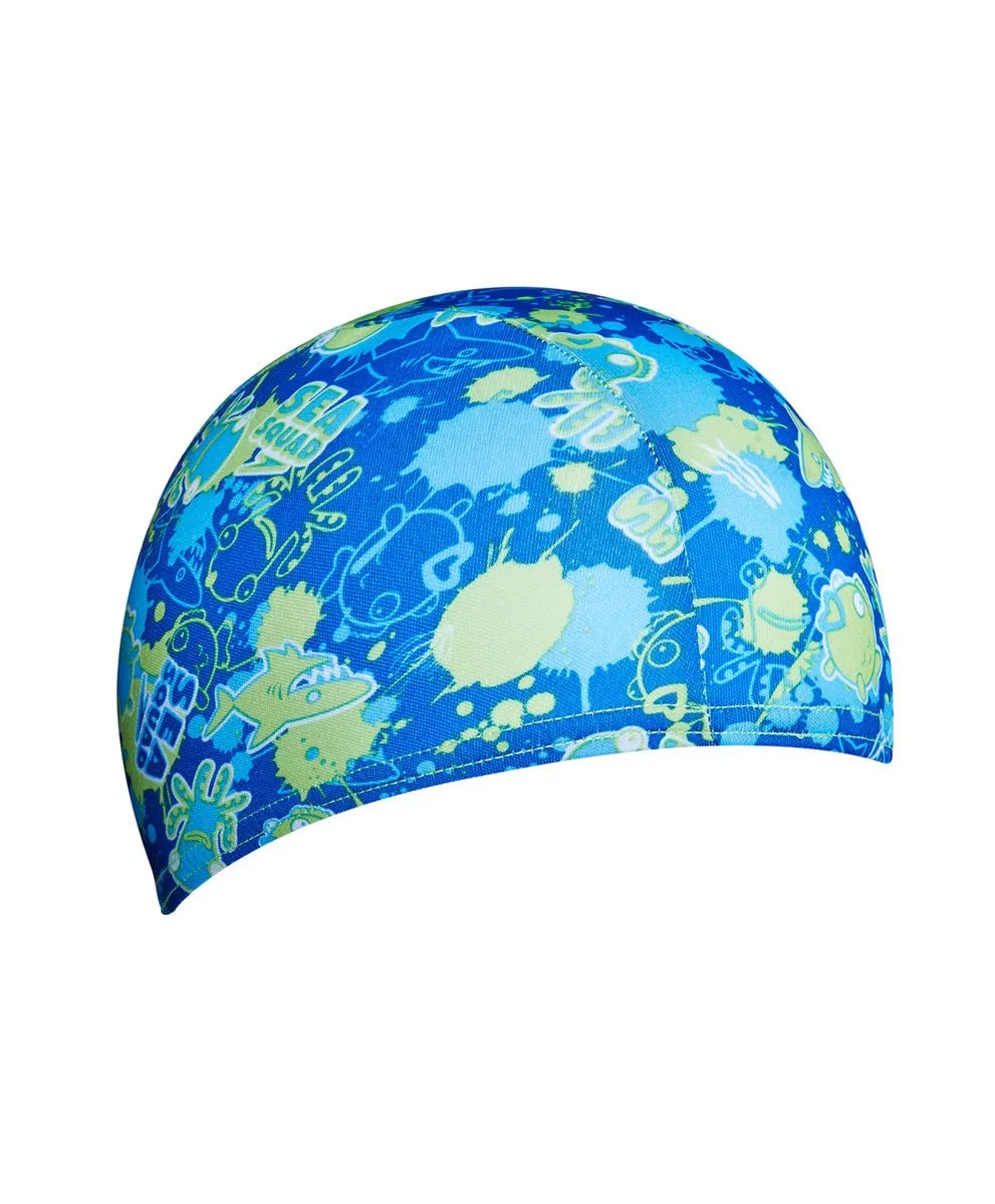 Speedo Junior Sea Squad Polyester Cap-  Blue