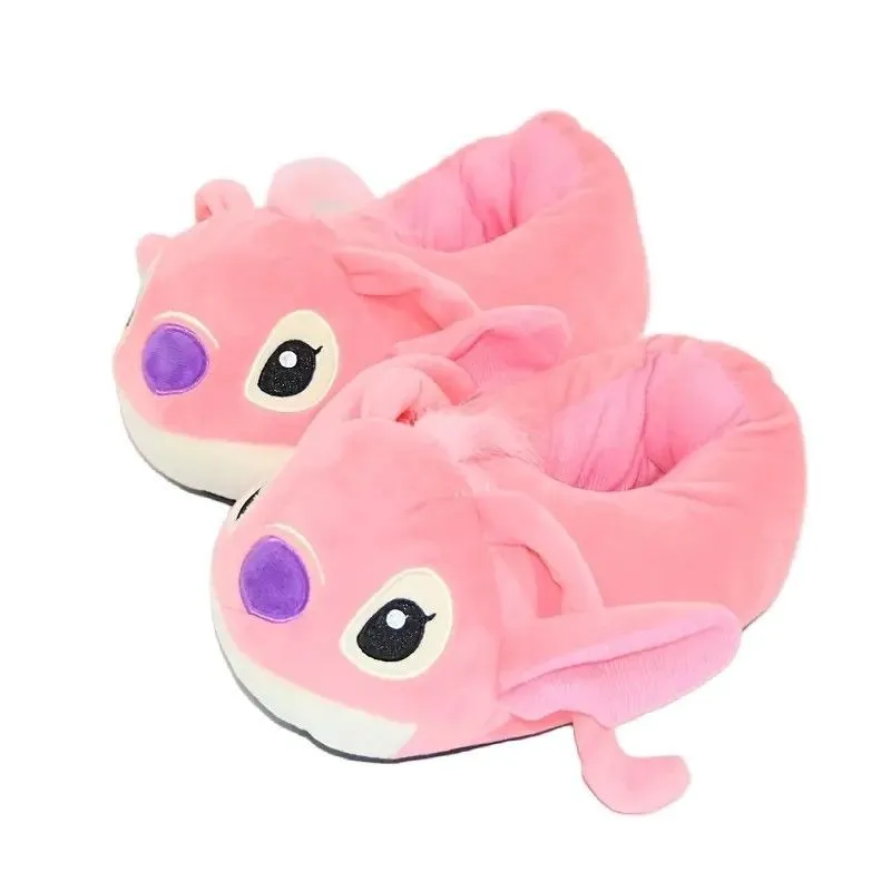 Cute Cartoon Alien Plush Winter Slippers for Adults and Teens