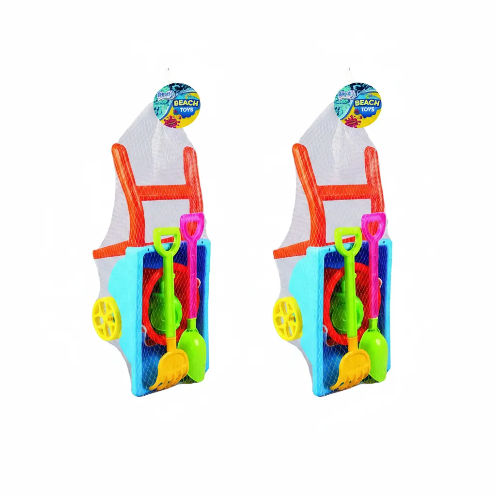 Beach Buddy Wheelbarrow Set with Accessories for Outdoor Fun - 2 Pack