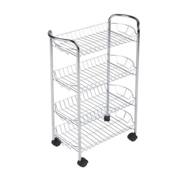Vegetable Rack 4 Tier Oblong Chrome Plated