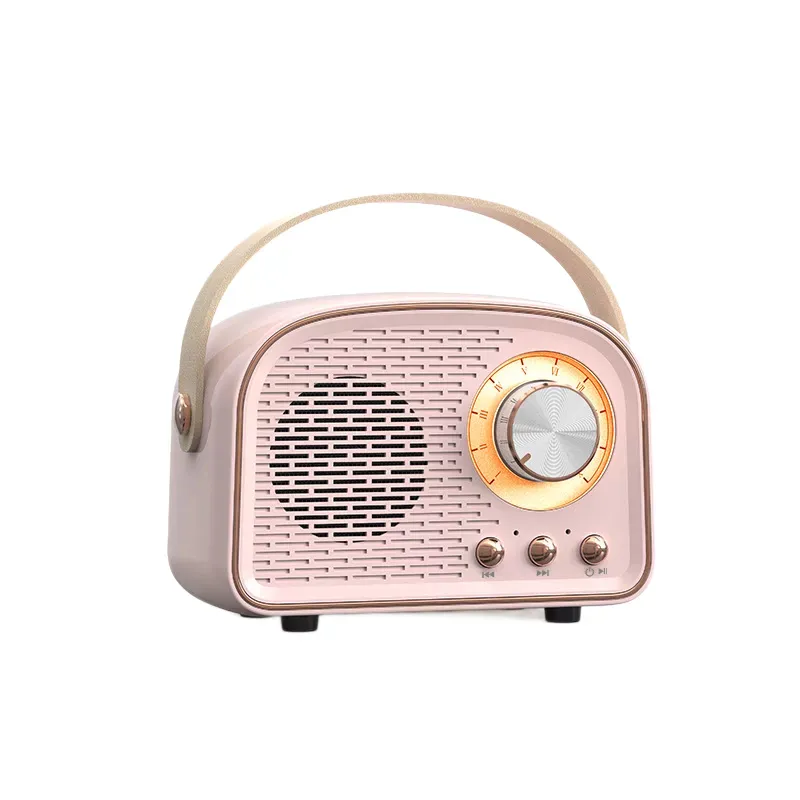 Portable Bluetooth Speaker Retro-Style Desktop Speaker