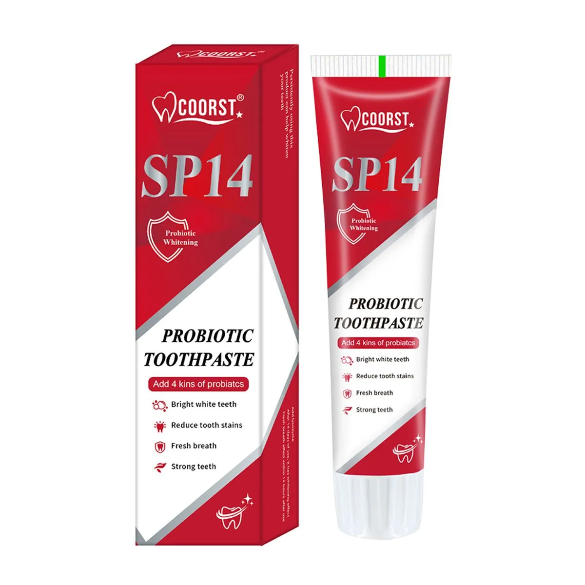 Probiotics Brightening Toothpaste,Ultra Whitening & Deep Cleaning Oral Care - 1pc