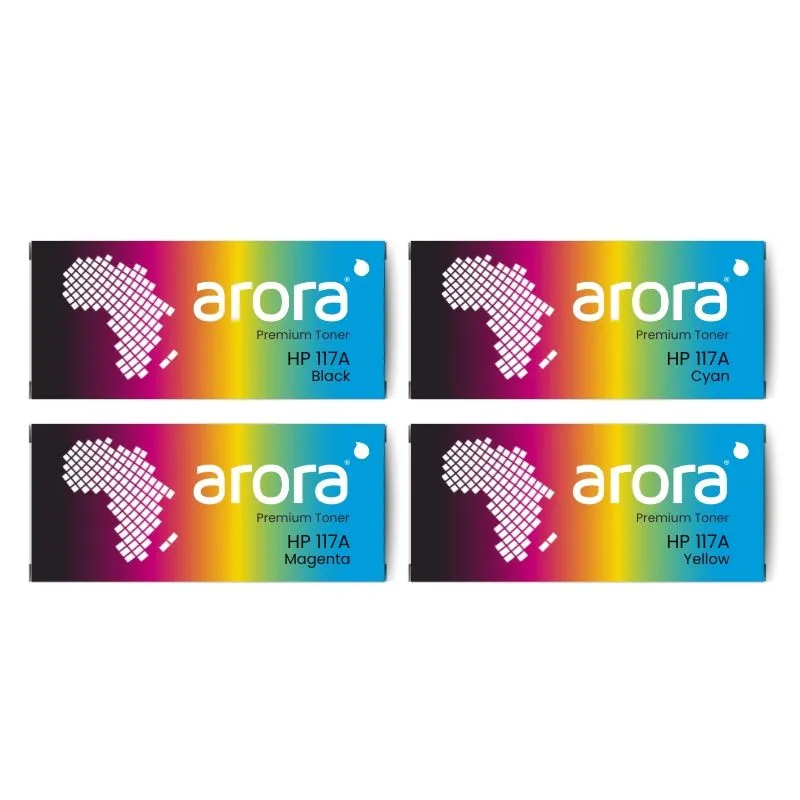ARORA 117A B/C/M/Y Compatible Toner Cartridge Multipack