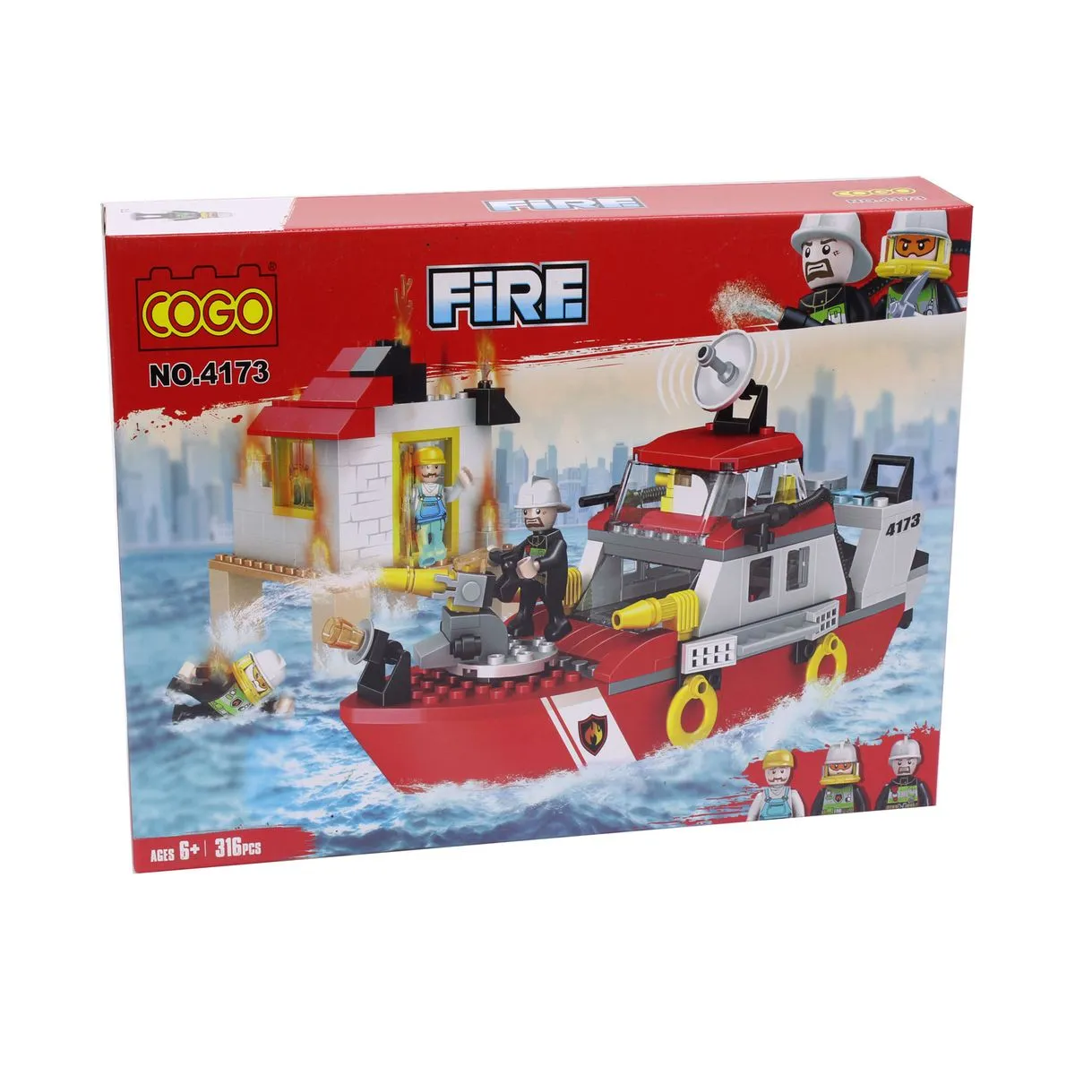 COGO Building Blocks - Fireman Boat - 316 Piece Set