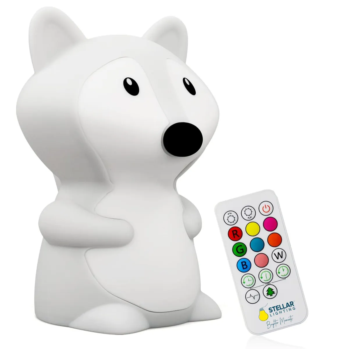 Stellar Lighting LED Kids Night Light Soft Silicone Baby RGB - Fox