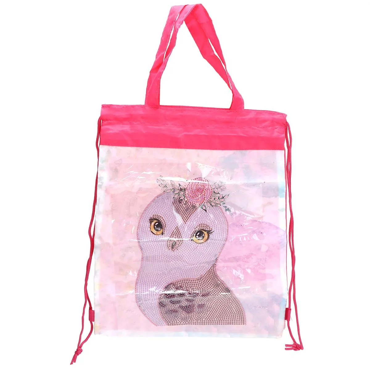 Large Rhinestone Drawstring Bag for Home Storage