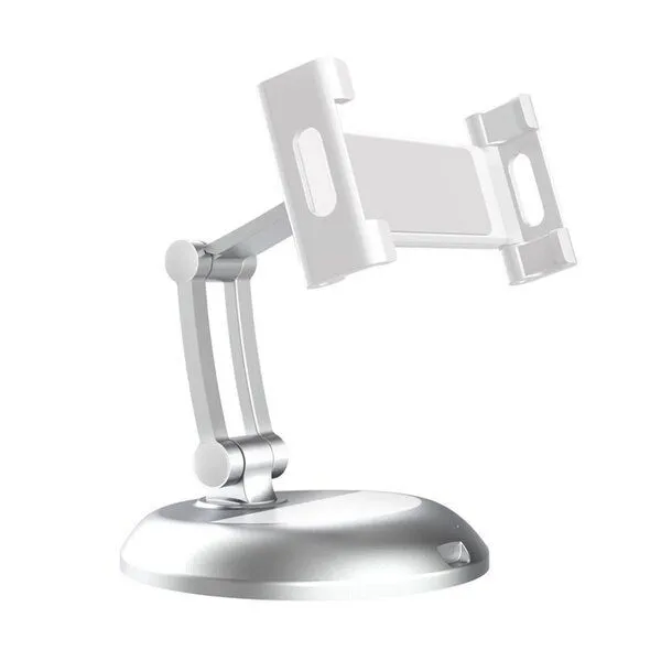 Universal Adjustable Desktop Phone And Tablet Holder - Silver