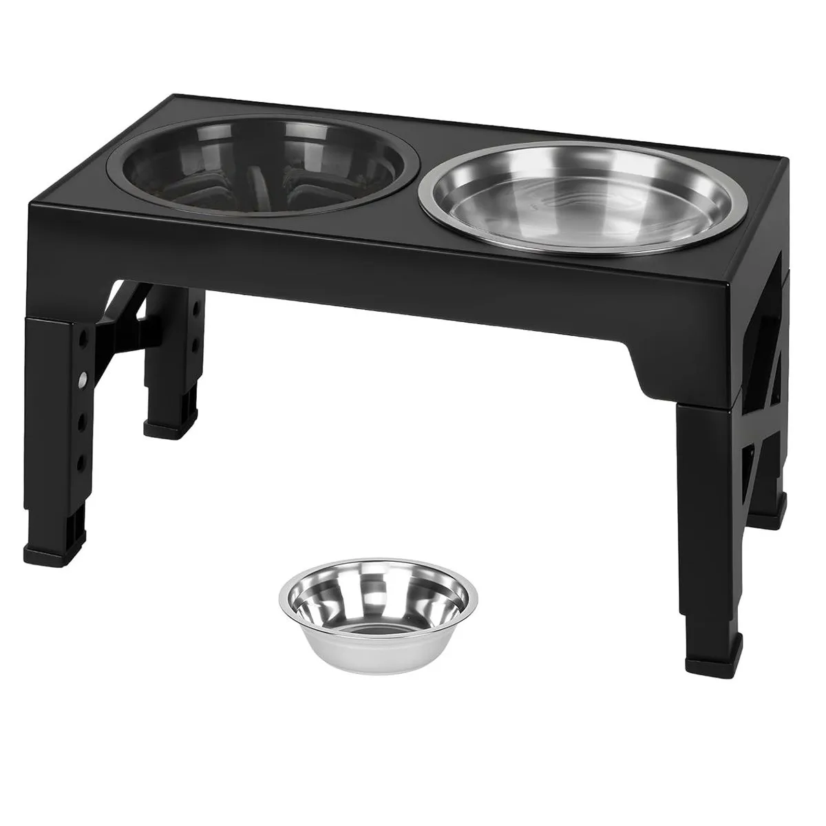 Raised Dog Bowls Adjustable Elevated Dog Bowl Feeder-5 Heights Adjustable