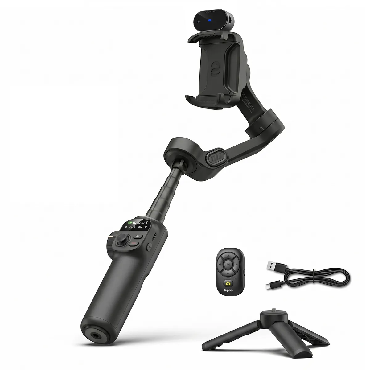 Topika - 3 Axis Gimbal Stabilizer For Phone, AI Tracking&Gesture Control