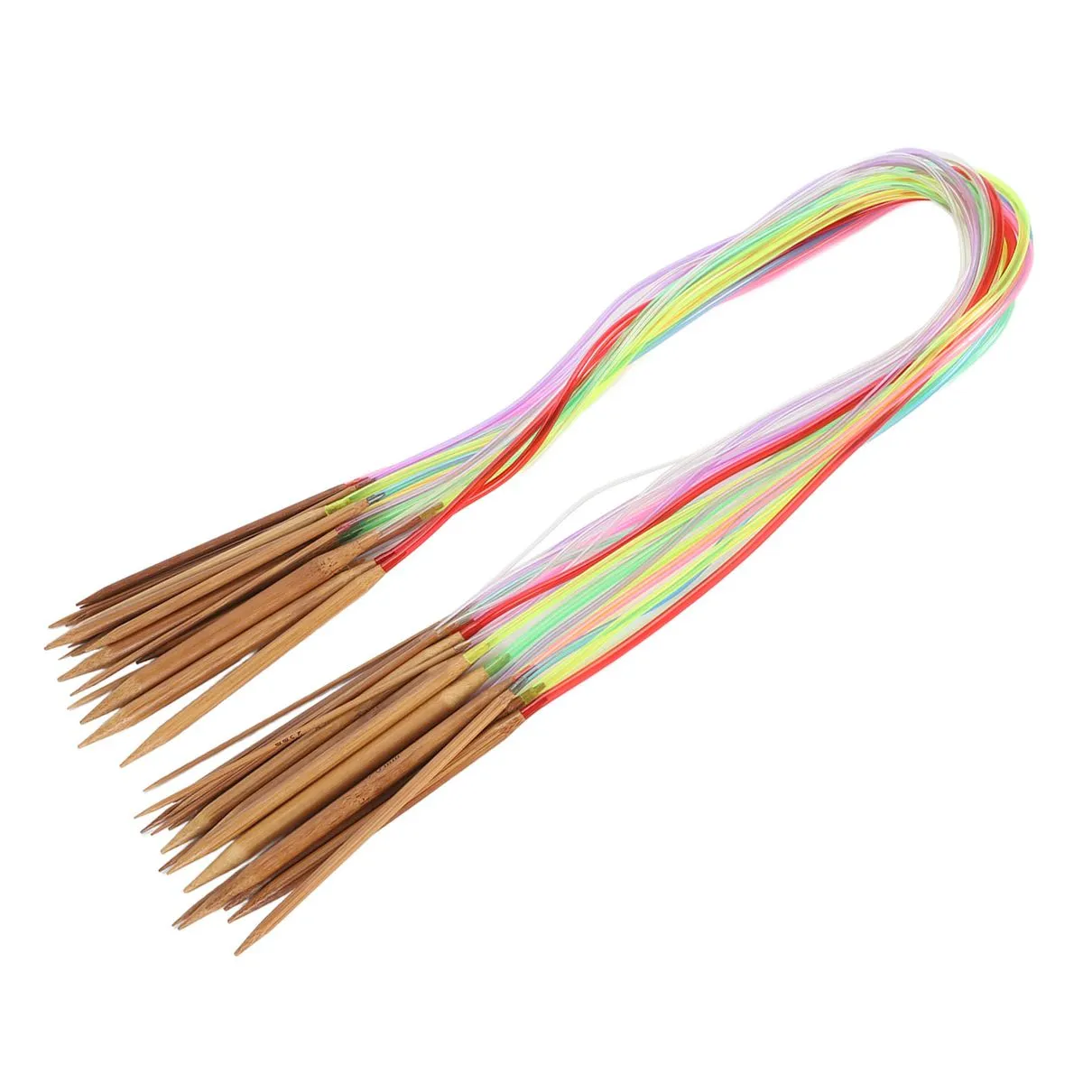 Carbonized Bamboo Circular Knitting Needles 2 To 10mm 18 Pcs