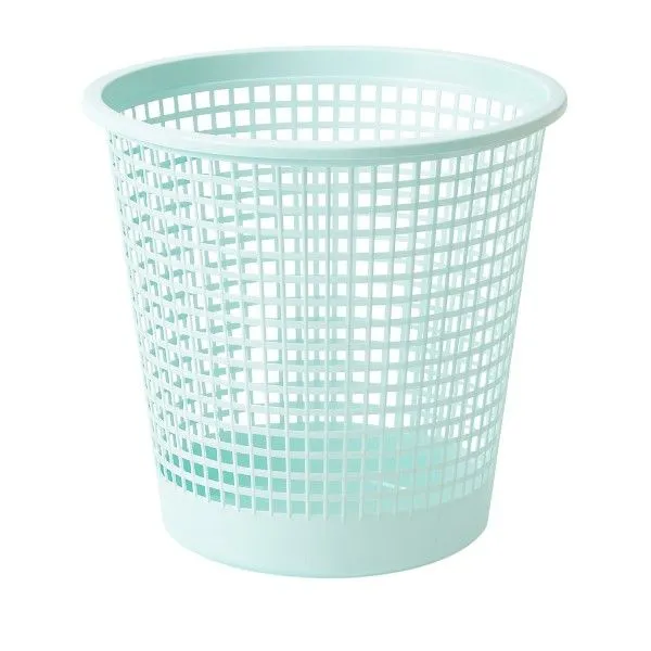 Multi-Purpose Plastic Hollow Trash Can - Cyan 