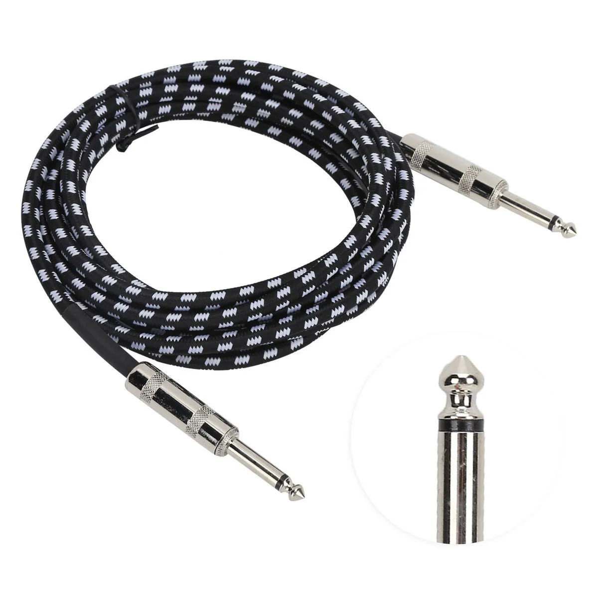 Guitar Cable 6.35mm 9.8ft Compatible with Musical Instrument Amp