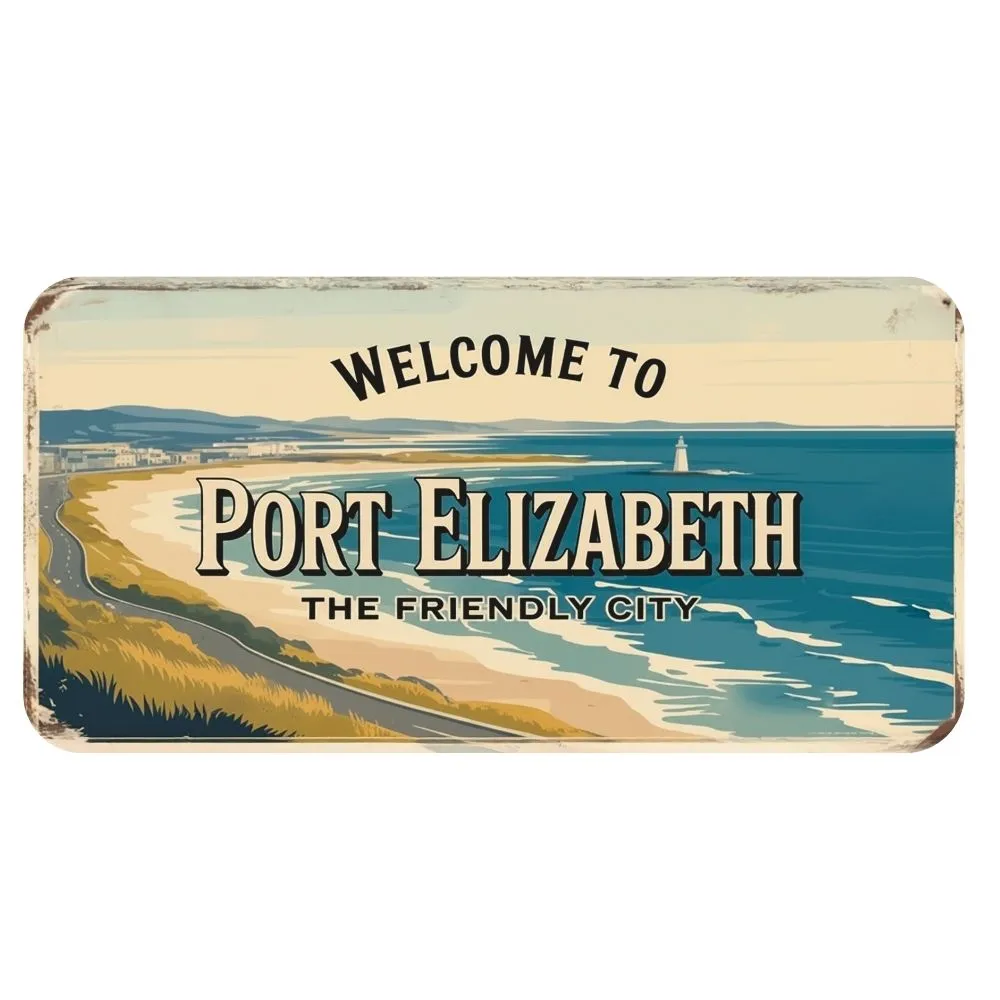 Port Elizabeth Vintage Vanity Wall Plate - Made in South Africa