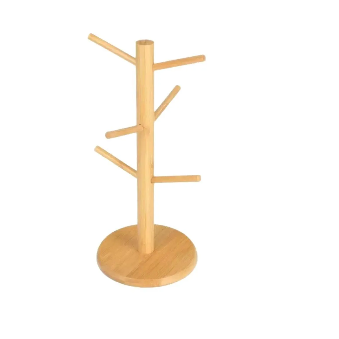 Natural Wood Mug Cups & Mugs Holder- Countertop Organizer