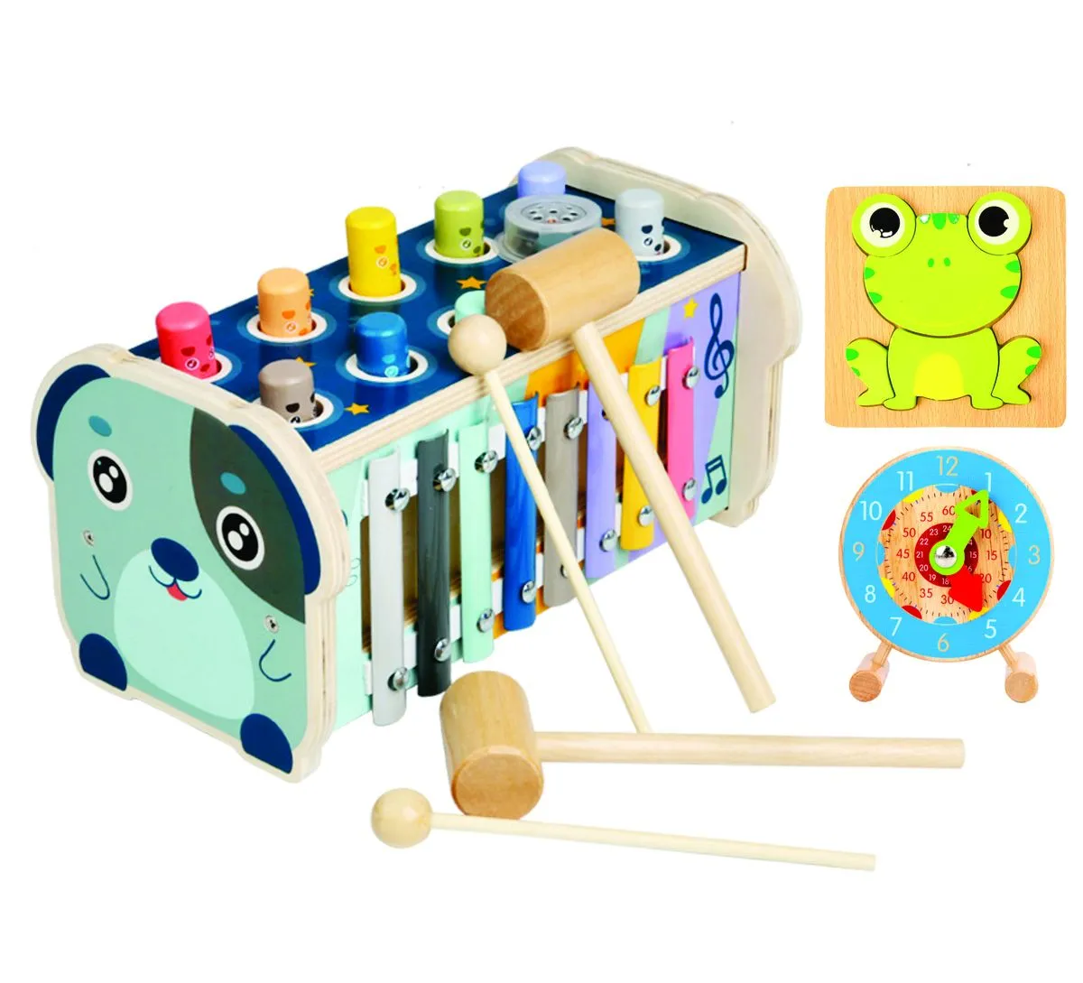 Development Sensory Toddler Learning Wooden Hammering Pounding Baby Toys