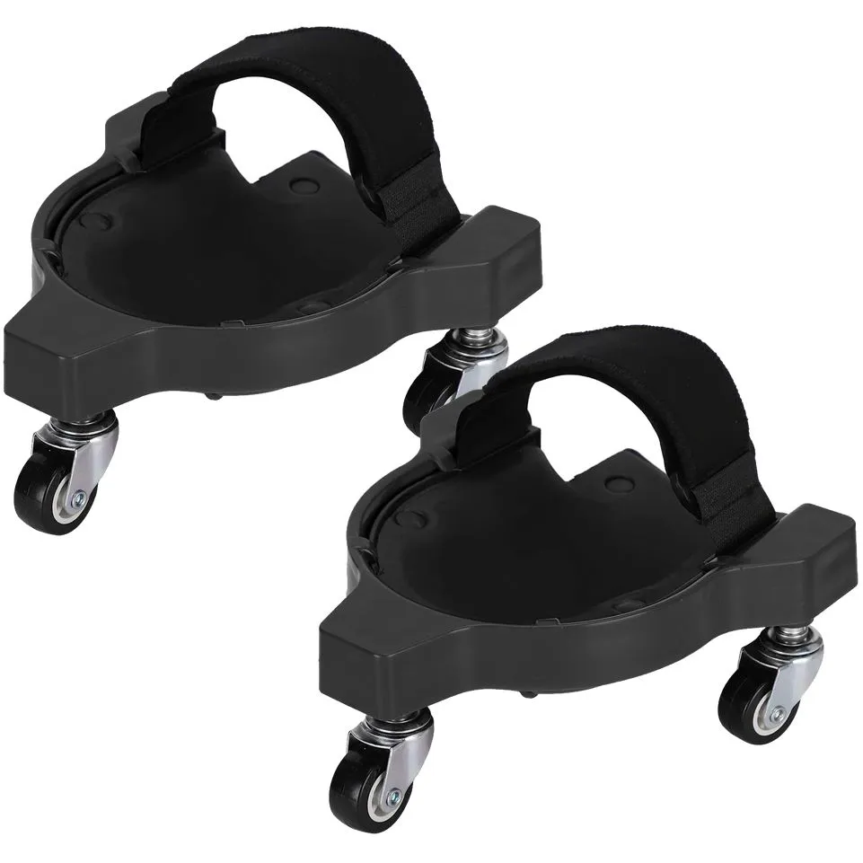 2 Piece Rolling Knee Pads - 1 Pair - Black