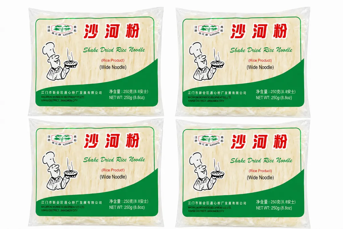 Kuishaipai Shahe Wide Rice Noodles 250g x 4 Pack