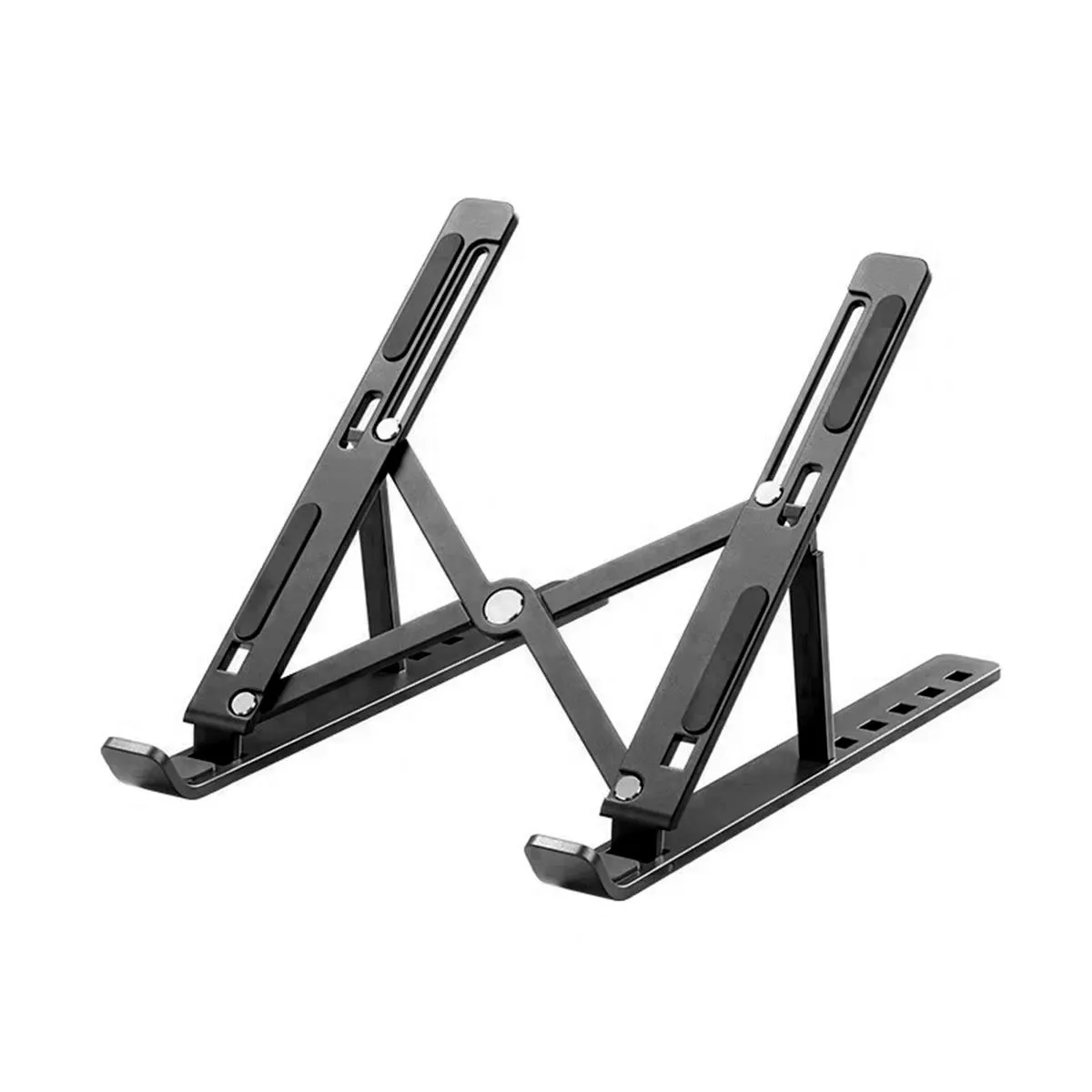 Laptop Computer Tablet Stand,Ergonomic Foldable Portable Desktop Holder - Black