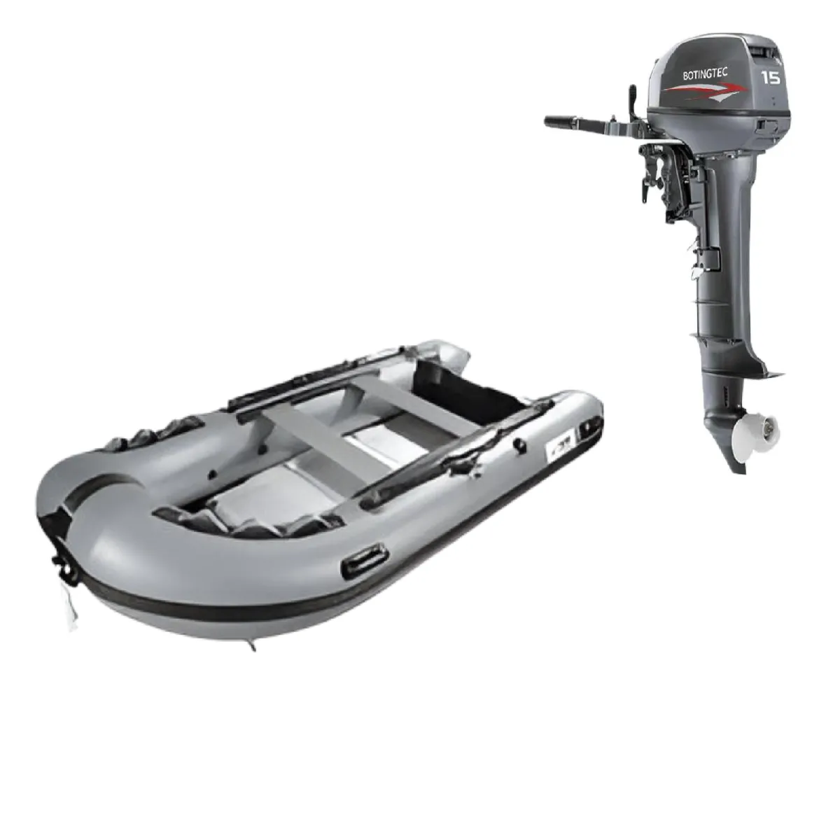 Quality Grade Luxury Inflatable Boat and Speed Boat Motor Set- 360x176x46cm
