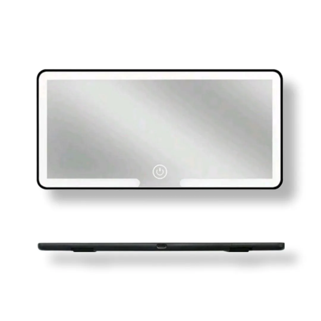Makeup Car LED Vanity HD Mirror - Ultra Thin - Black