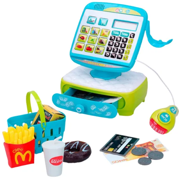LCD Calculator Cash Register Set