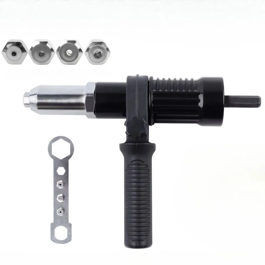 Professional Rivet Gun Adapter with Hexagonal Shaft