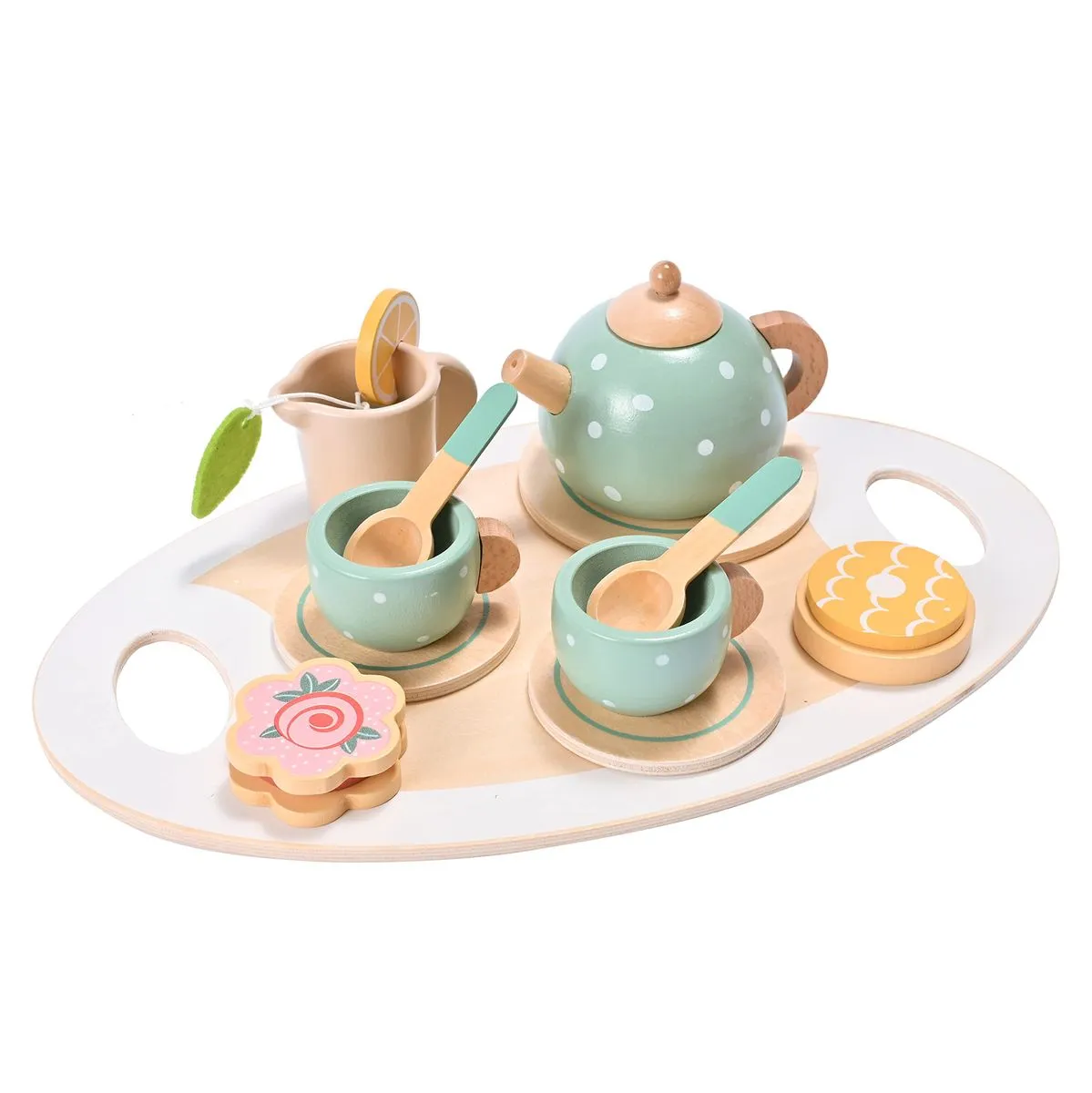Kids Wooden Tea Set for Girls
