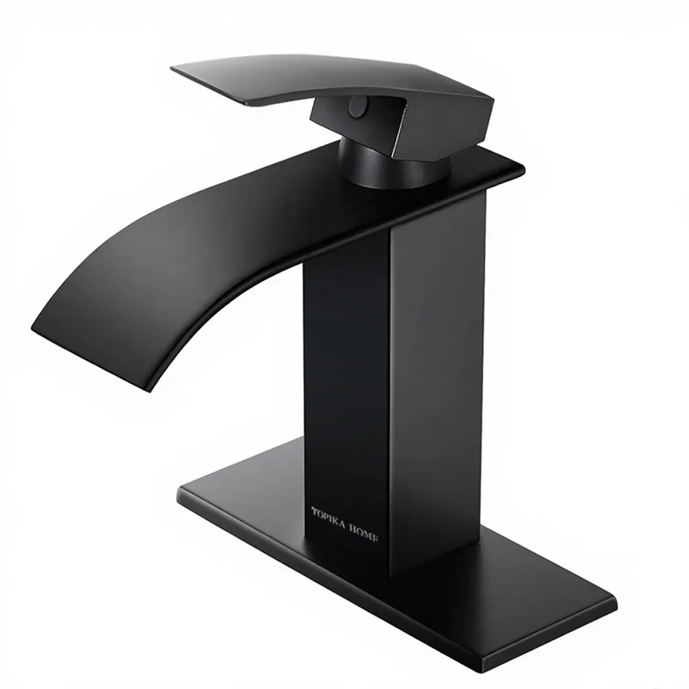 TopikaHome - Black Bathroom Faucets, Modern Sink Faucet & Basin Mixer Tap