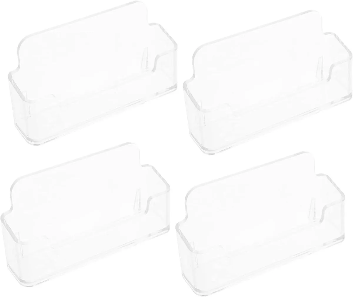 Acrylic Business Holder Set of 4 Desktop Card Stand Office Supplies