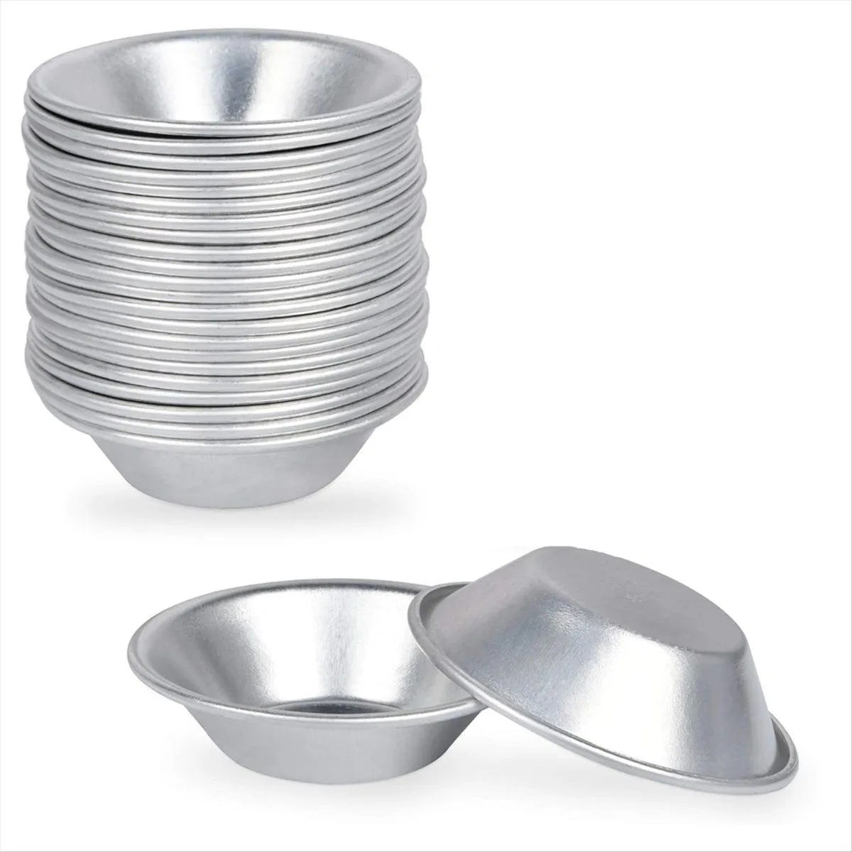 Egg Tart Mold Cup Base, Round Resuable Nonstick