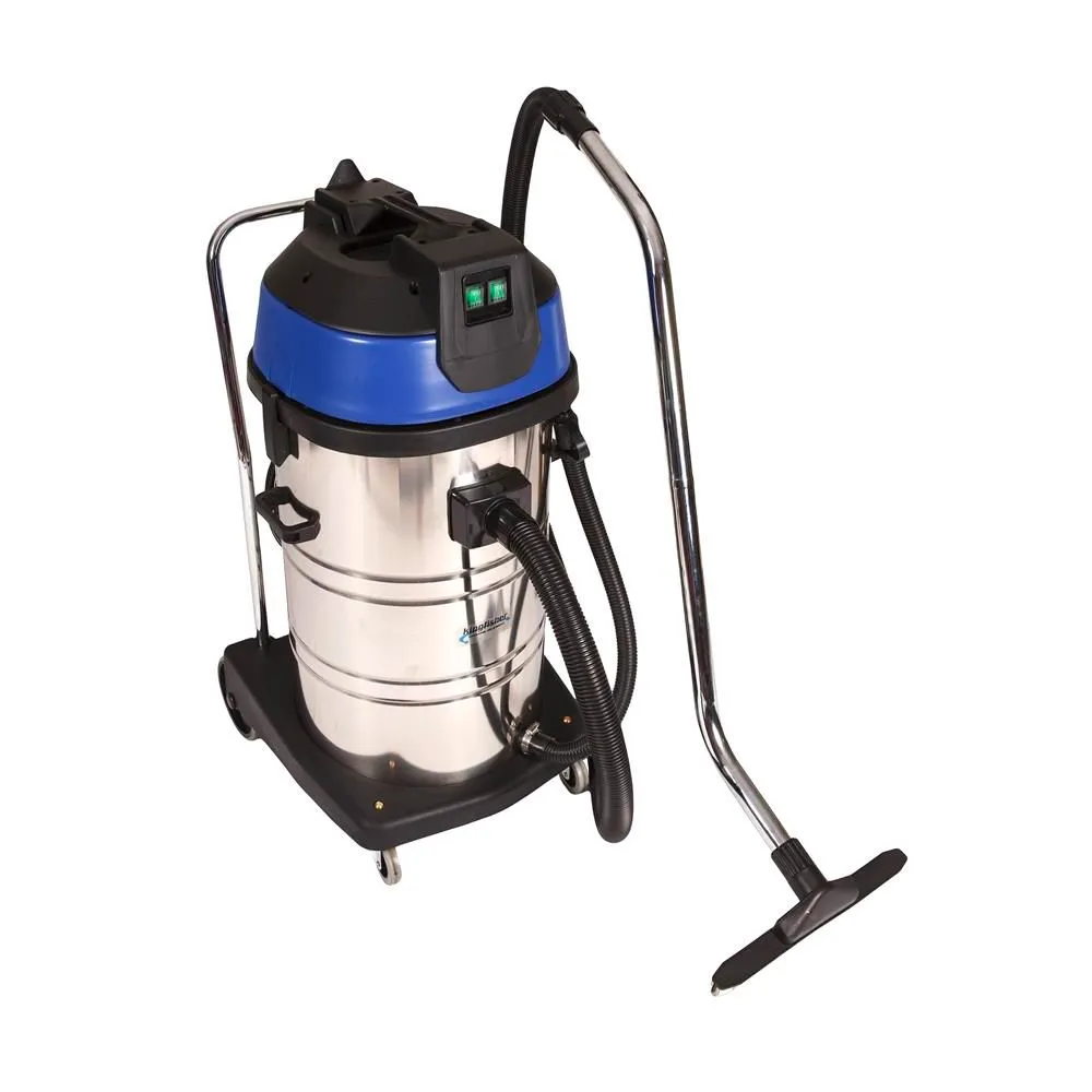 Kingfisher 80L S/Steel Wet/Dry Vacuum - 2 motor