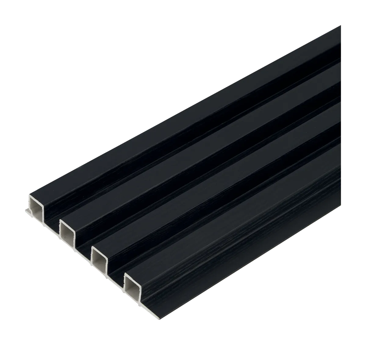 WPC 3D Slat Wall Cladding - BLACK ALPINE