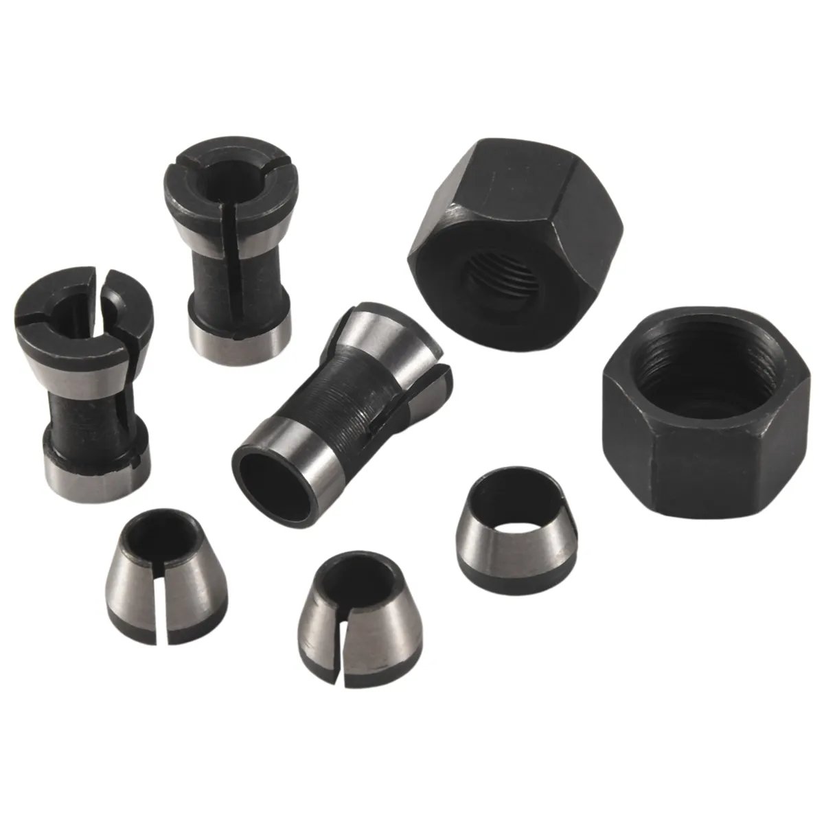 8 Pcs Router Collet Set Chuck Heads Adapter for Drills Engraving
