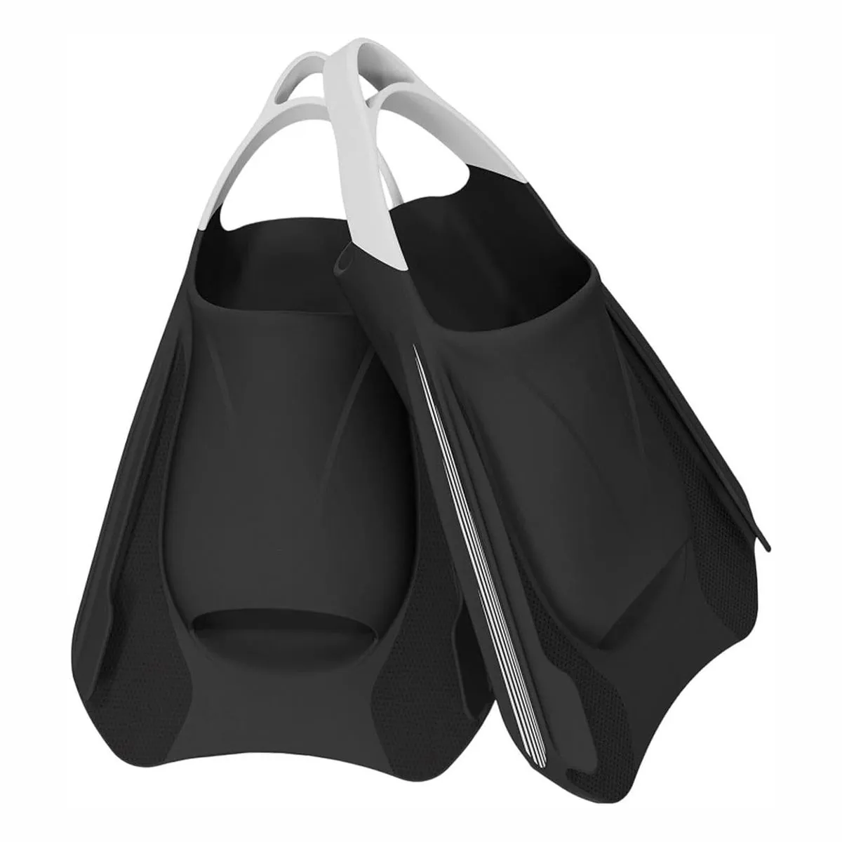Swim Fins Short for Adults - Swimming Training Silicone Strong Propulsion