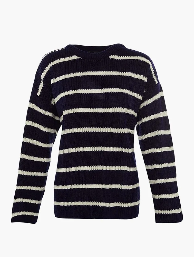 TRENDYOL Striped Wide Fit Knit Jersey