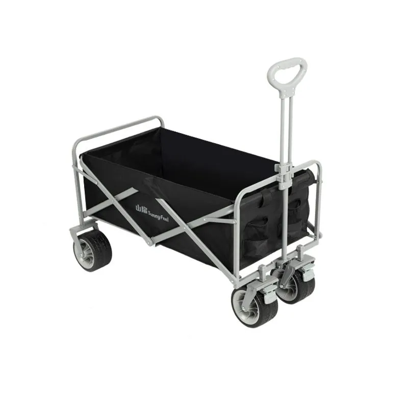 Heavy Duty Foldable Camping Wagon with All-Terrain Wheels - 160L Capacity