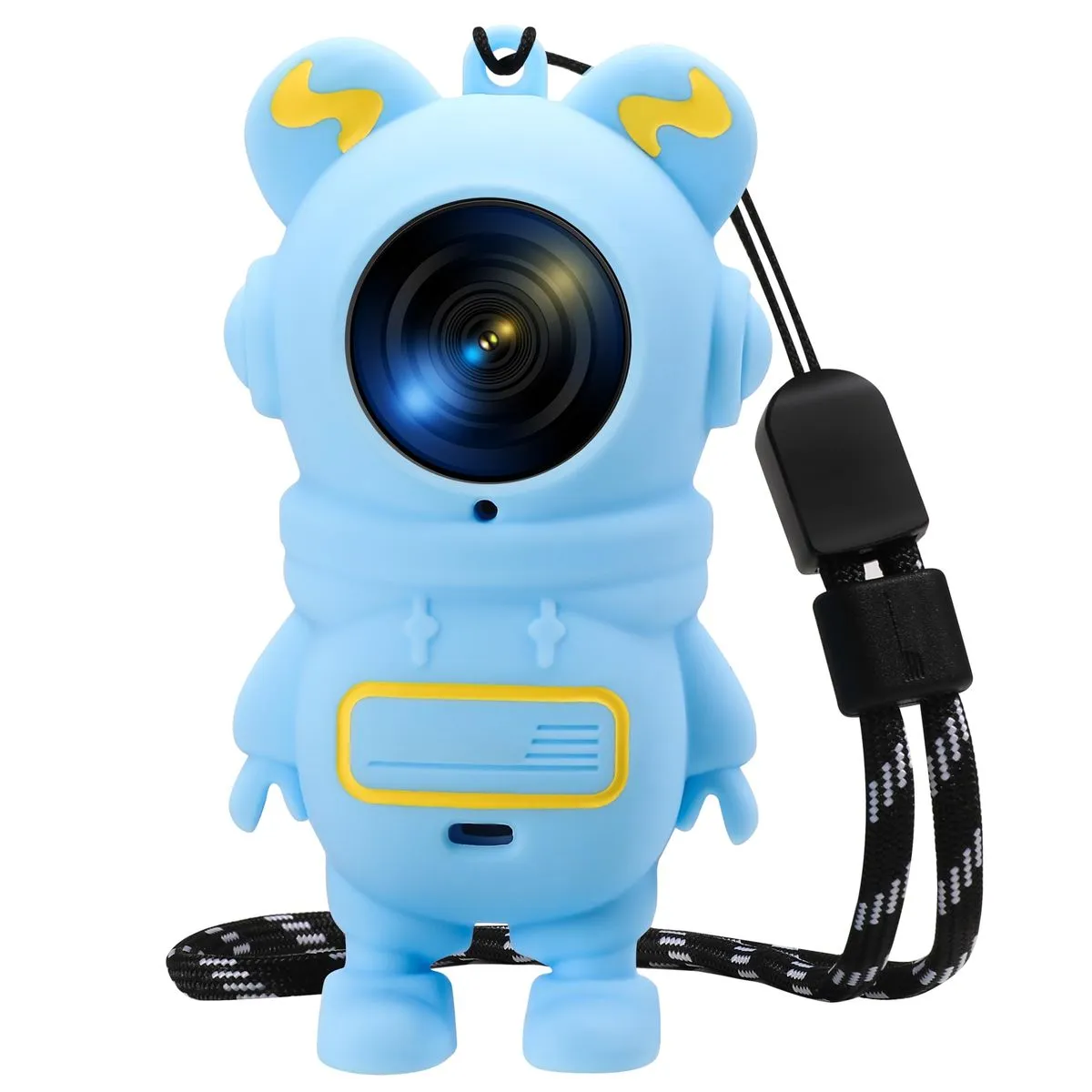 Silicone Case Compatible with Insta360 GO 3S, Cartoon Case with Lanyard - Blue