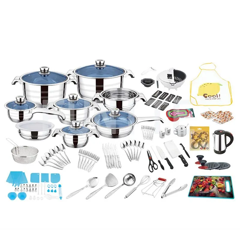 Touching Moment Cute 120 Piece Cookware Pots Sets
