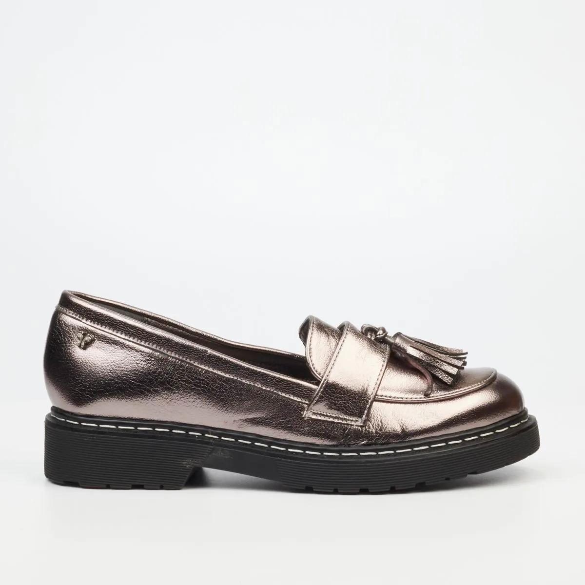 Butterfly Feet Rali 1 Pewter Women Faux Laether Round Toe Shoe