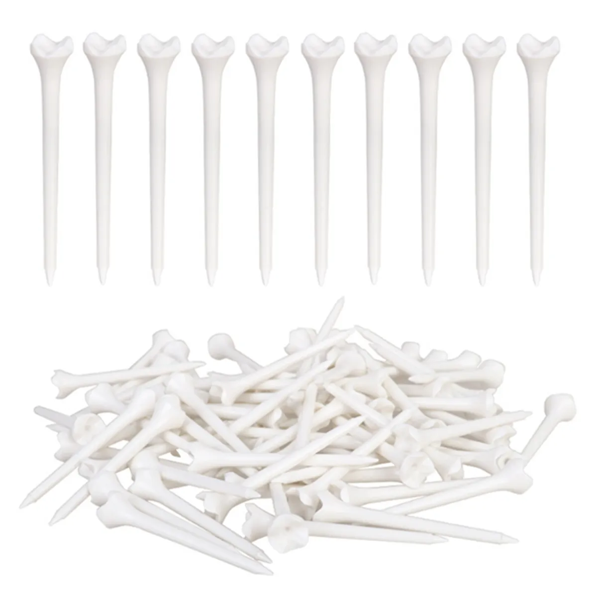 100Pcs 83Mm Professional Tee System Plastic Golf Tee Golf Accessories