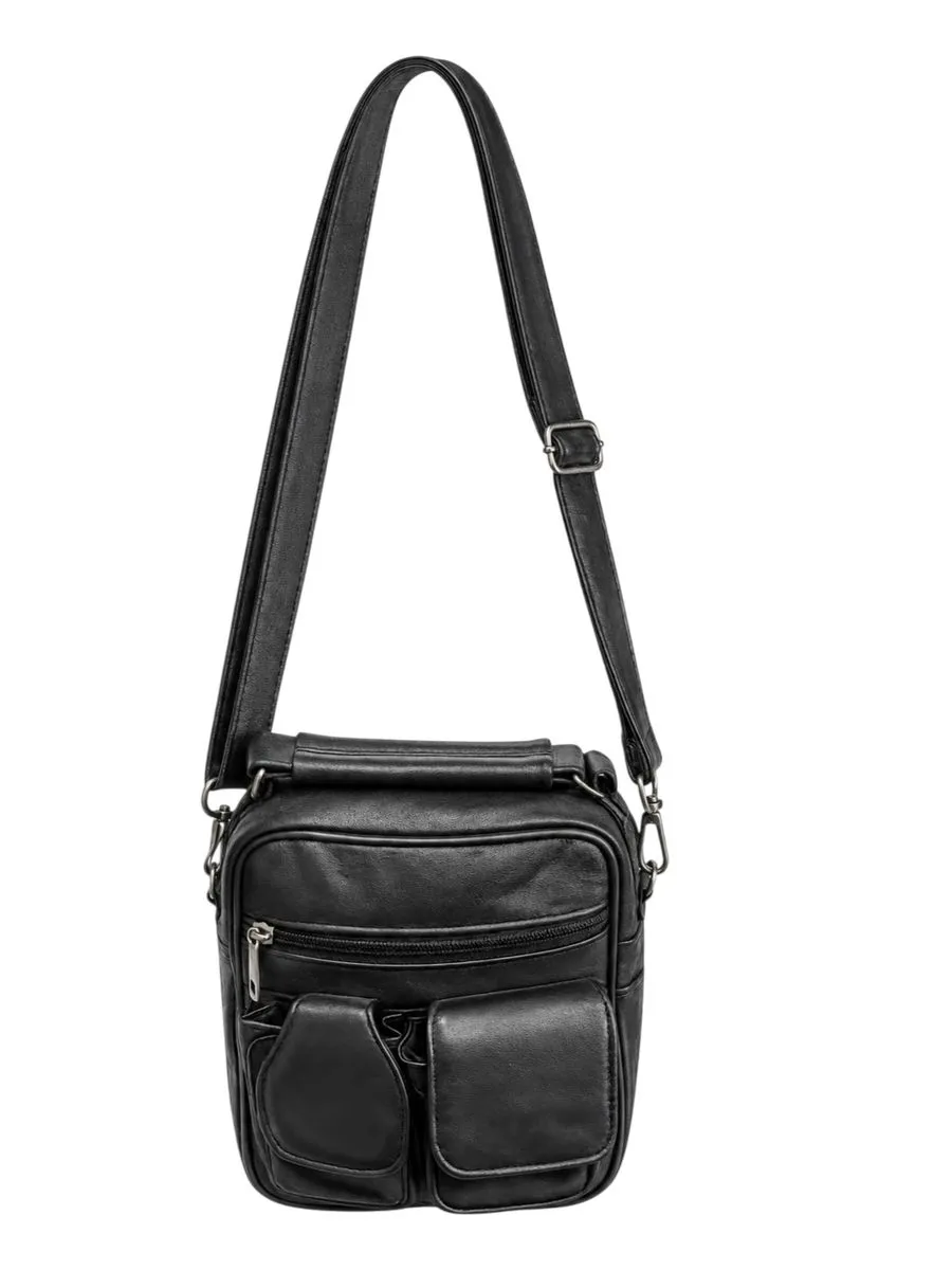 Unisex Multi Pocket Crossbody Shoulder Bag