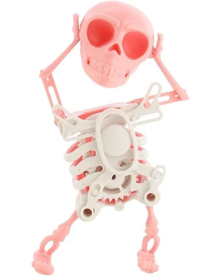 Dancing Skeleton Toy,Up Desktop Spring Clockwork for Desk Decoration