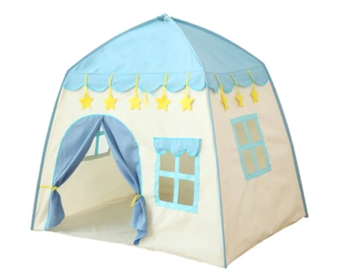 Play Flower Castle for Kids-Indoor or Outdoor Play House Tent with Bag - Blue
