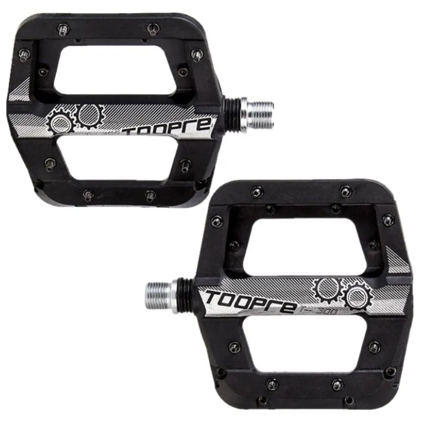 Toopre T-300 Large Platform Nylon MTB Cycling Pedals - Black