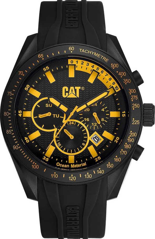 CAT Watches Men Black, Orange Rubber Button Sport LQ16921127