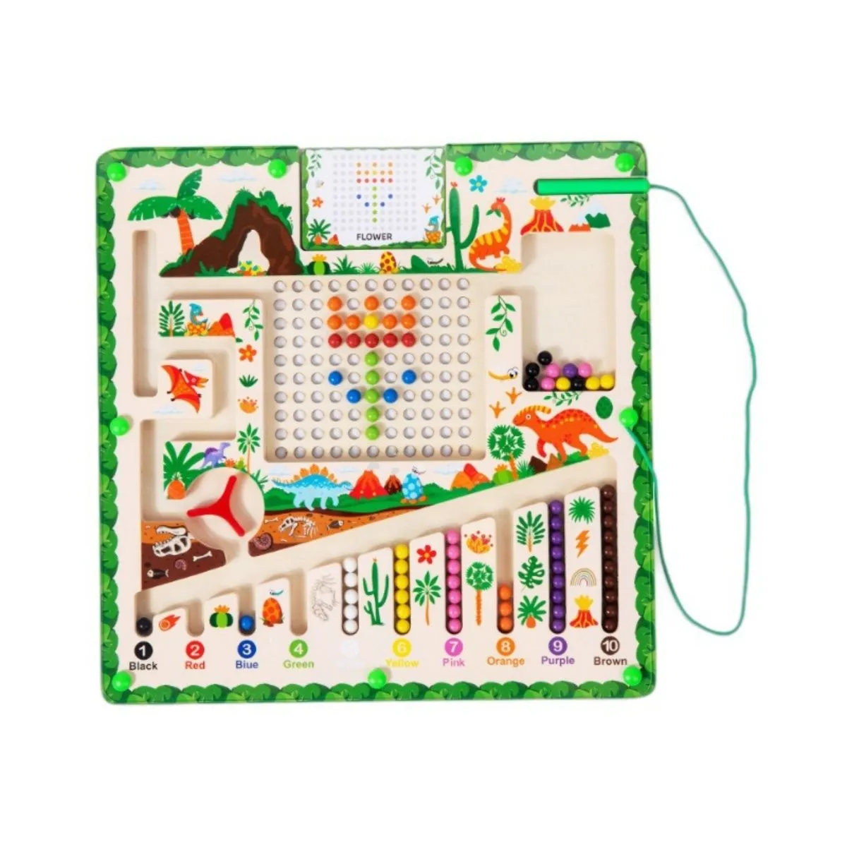Magnetic Color and Number Puzzles, Montessori Wooden Toys
